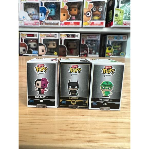 3 BITTY Batman Forever 1-Inch Funko Pops Riddler Two-Face Movies DC Comics 1995 - Picture 2 of 6